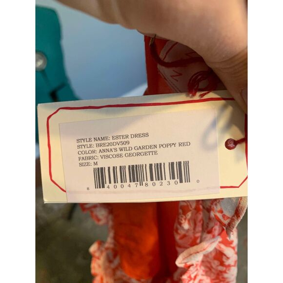 Banjanan Poppy Red Ester Midi Sundress NWT Size M Summer Resort Vacation - Picture 4 of 9